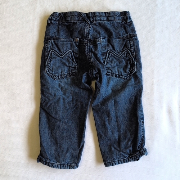 mexx plaid shirt & denim jeans matching outfit set 12-18 months baby toddler boy - Picture 15 of 16